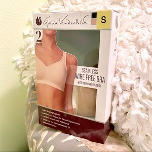 2 Pairs! One Pair NIB! Gloria Vanderbilt Wire Free Seamless Bra